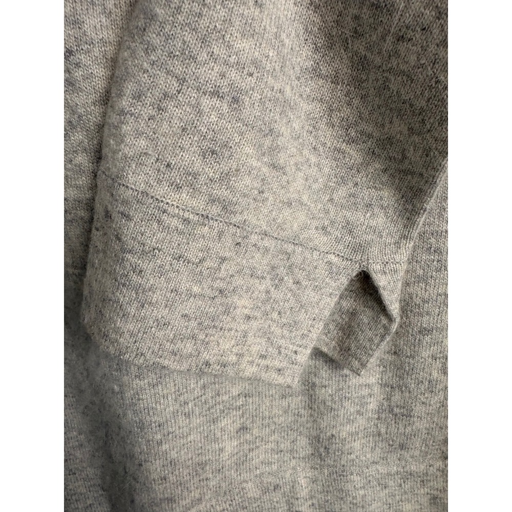 J.Crew Gray Merino Wool Angora Cashmere Blend Cardigan Sweater Jeweled Button L - Picture 5 of 9